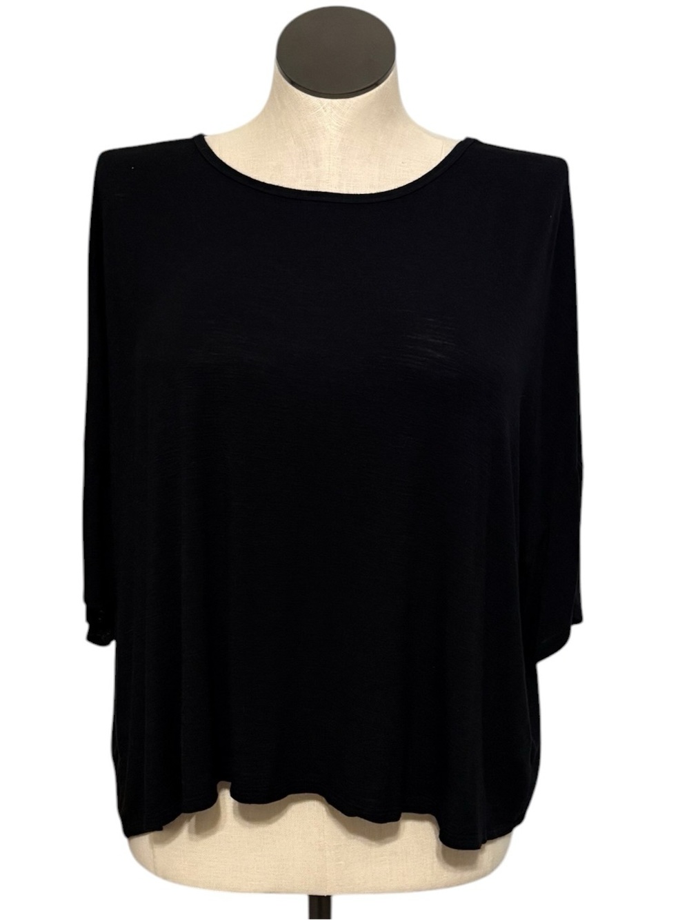 Old Navy Black Flowing Scoop Neck Short Sleeve Top